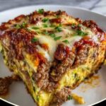 High-Protein Cottage Cheese Zucchini Pizza Casserole (Low-Carb)