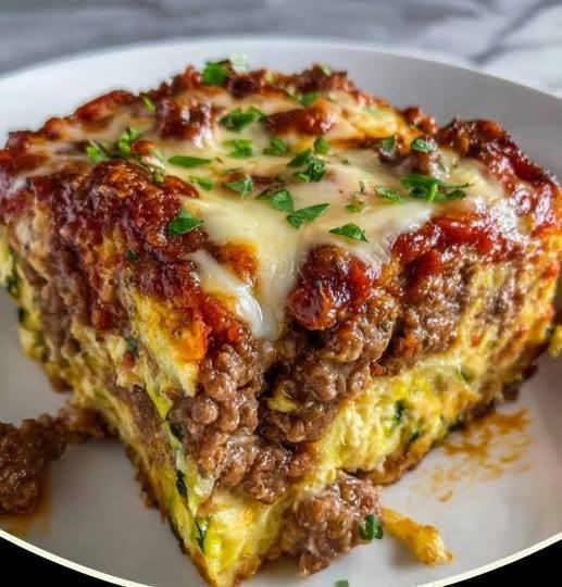 High-Protein Cottage Cheese Zucchini Pizza Casserole (Low-Carb)