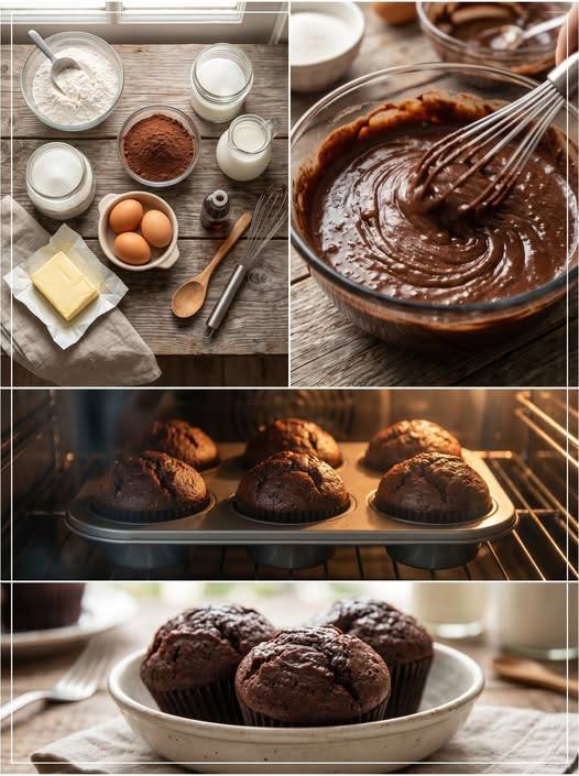 High-Protein Double Chocolate Muffins