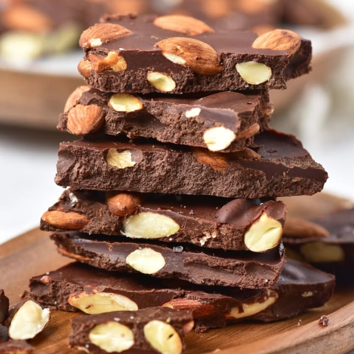 Diabetic Dark Chocolate Almond Bark