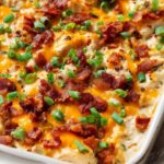 Keto Crack Chicken Casserole with Bacon & Ranch