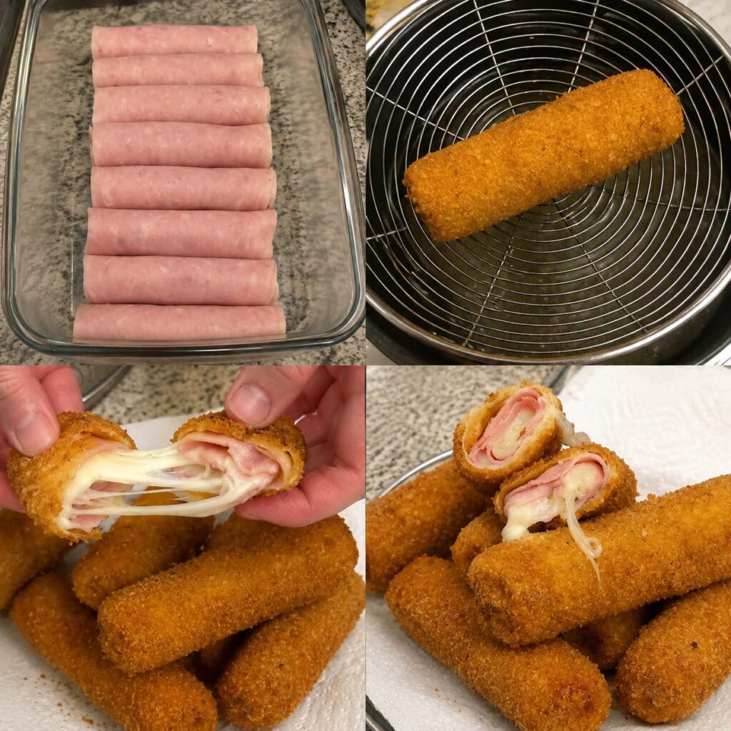 Low Carb Crispy Ham Rolls
