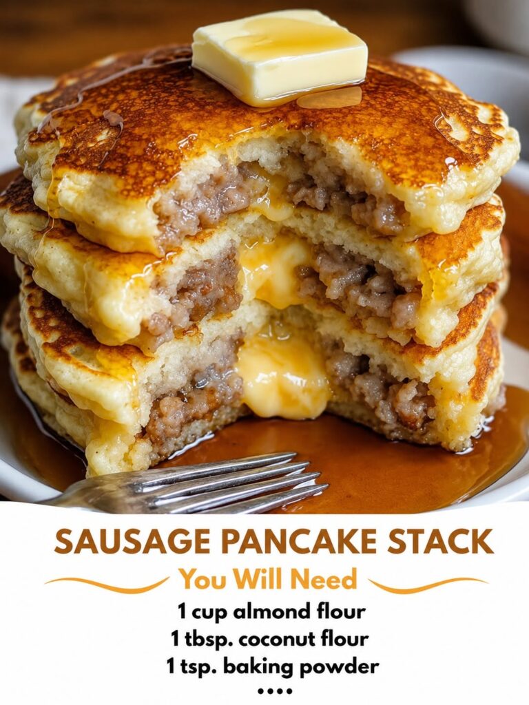 Keto Sausage Pancake Stacks (Low Carb)