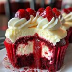 Keto Strawberry Cheesecake Red Velvet Cupcakes