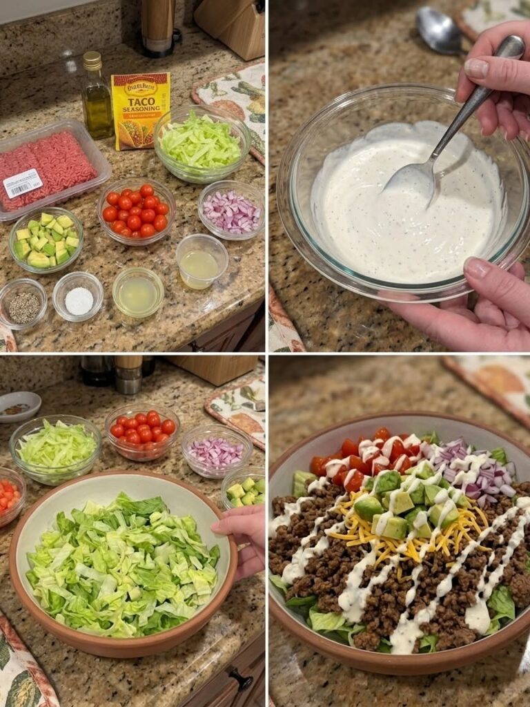 Keto Taco Salad Bowl (Low-Carb, High-Protein)