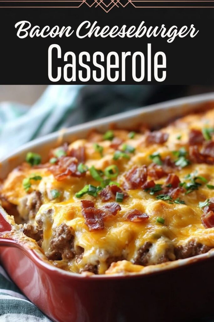 Keto Bacon Cheeseburger Casserole