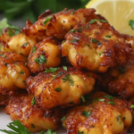 Lemon Garlic Chickpea Fritters