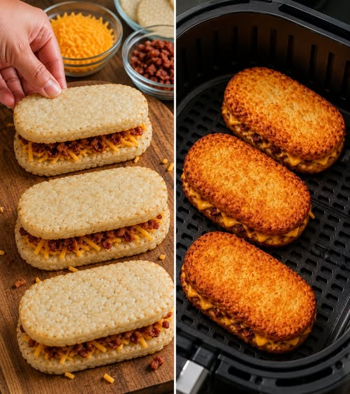 Air-Fried Stuffed Hash Browns