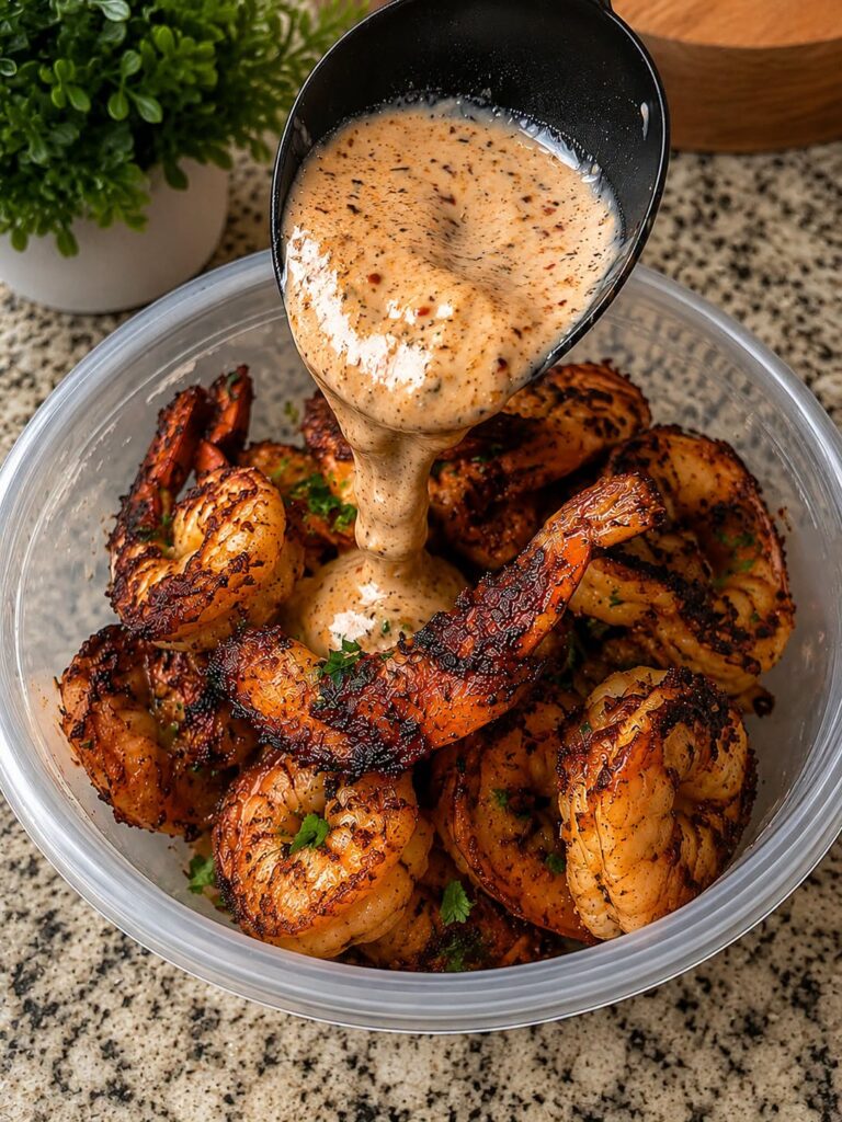 Mediterranean Crispy Cajun Shrimp with Creamy Sauce