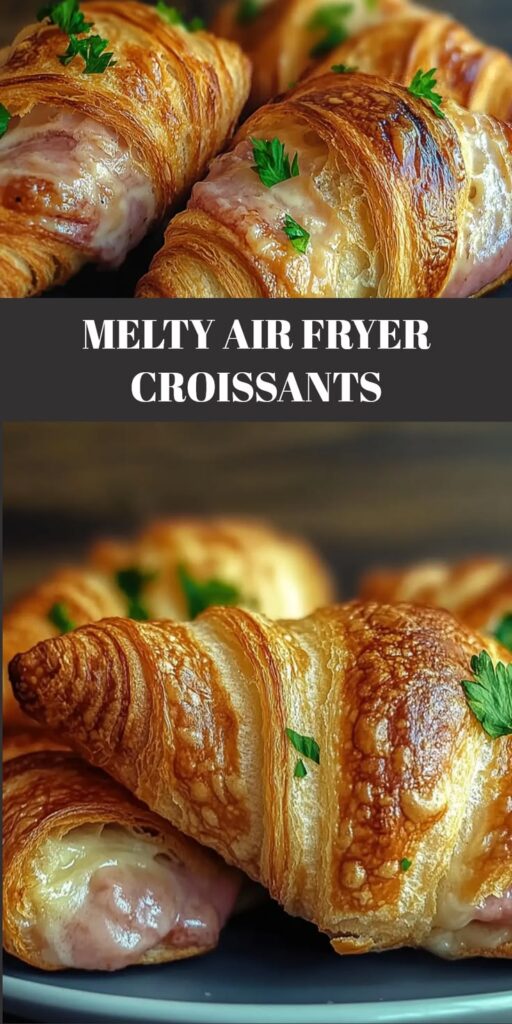 Air Fryer Ham & Cheese Croissants