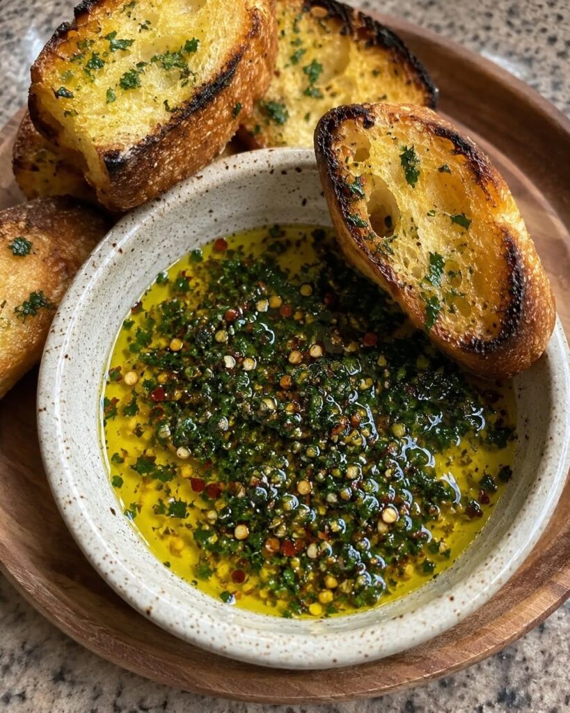 Vegan Olive Oil Dip with Warm Bread