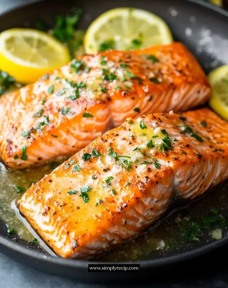 Keto Lemon Butter Pan-Seared Salmon