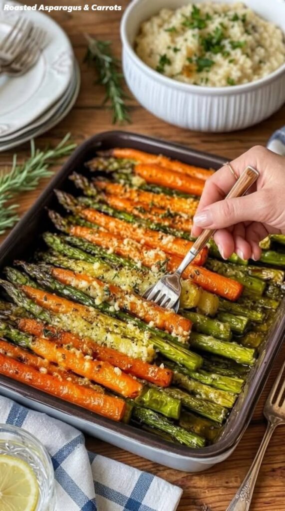 Roasted Asparagus & Carrots.