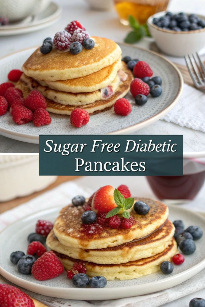 Air Fryer Fluffy Sugar-Free Morning Treat: Diabetic Almond Flour Pancakes