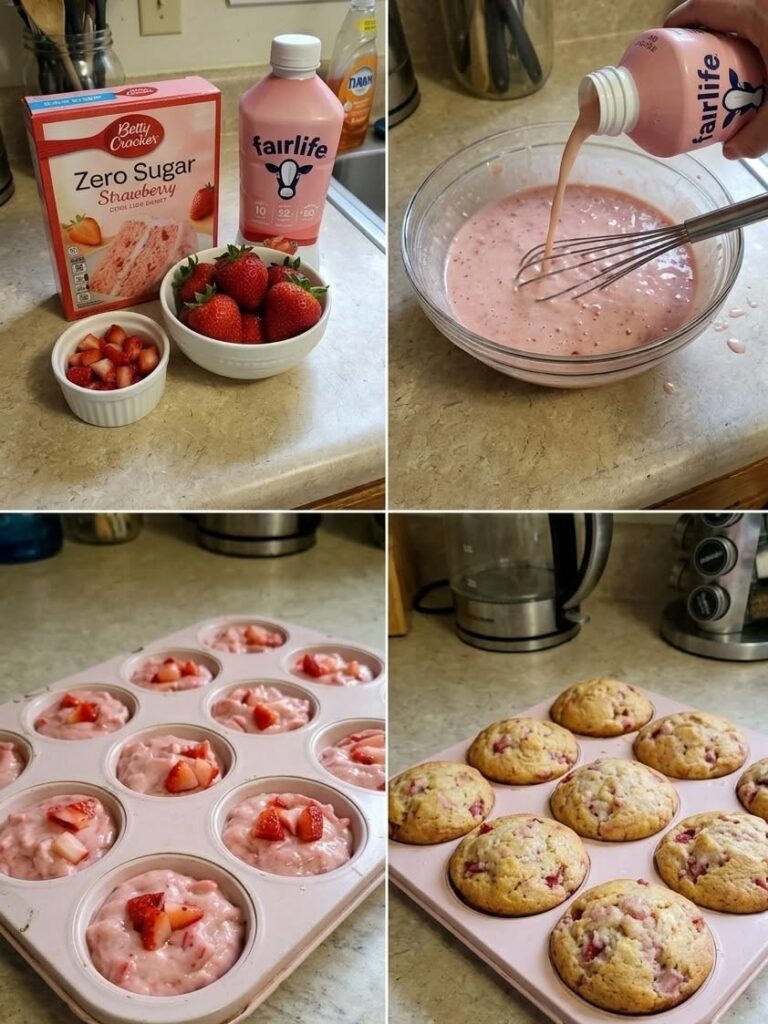 Low-Carb Strawberry Protein Muffins (Keto-Friendly)