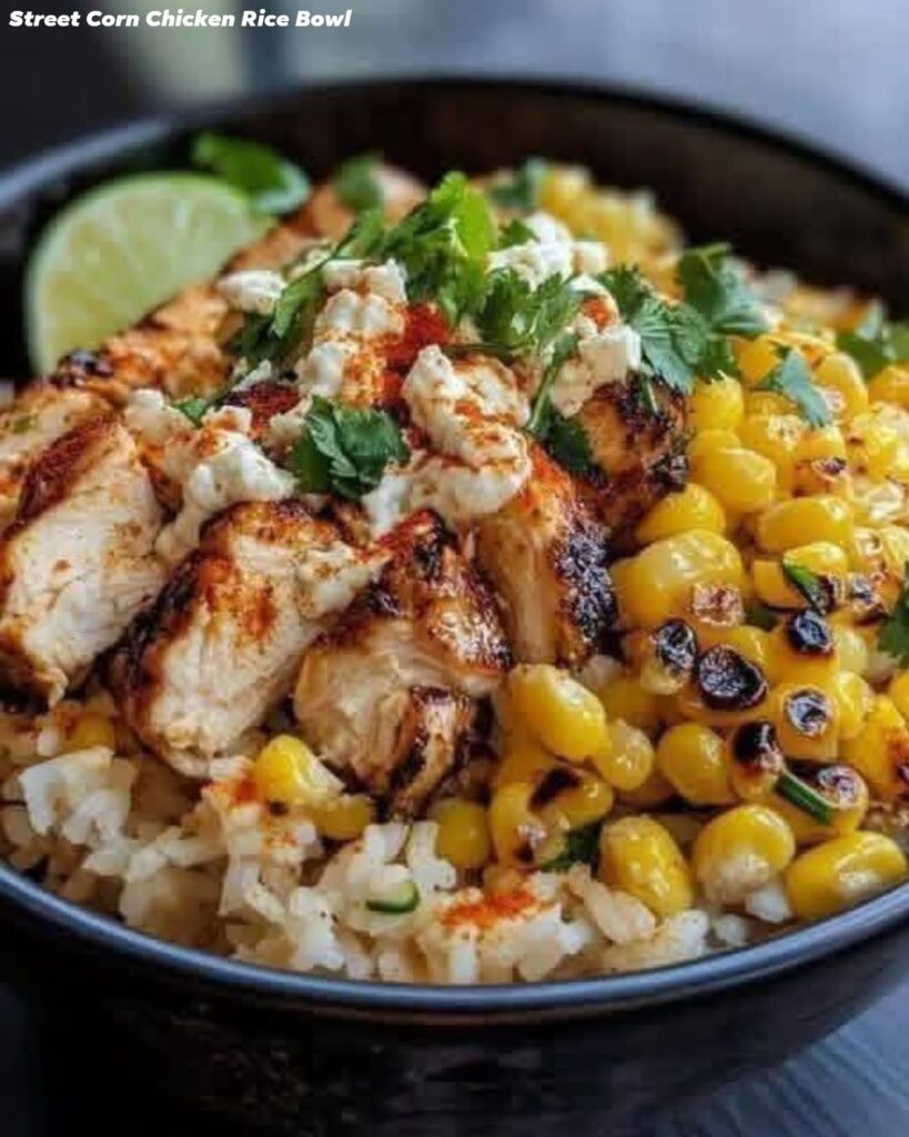 Street Corn Chicken Rice Bowl