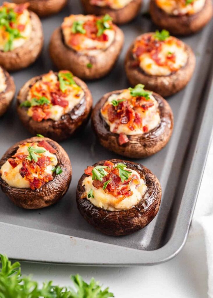 Keto Stuffed Mushrooms with Cream Cheese