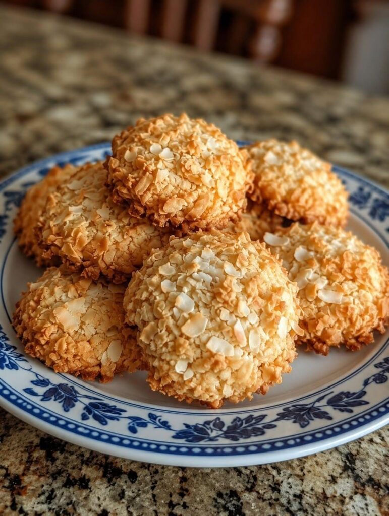 Vegan Crispy Chewy Carolina Coconut Cookies