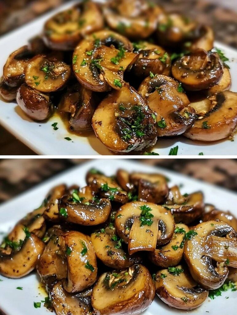 Vegan Garlic Butter Mushrooms