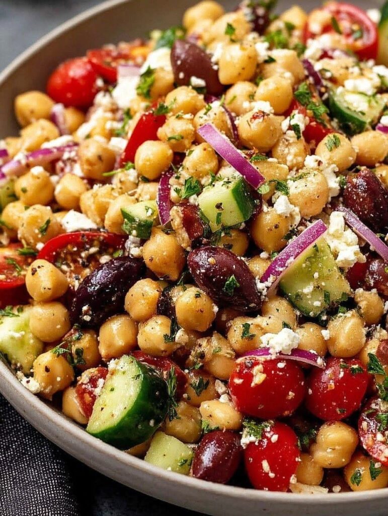 Vegan Greek Chickpea Salad