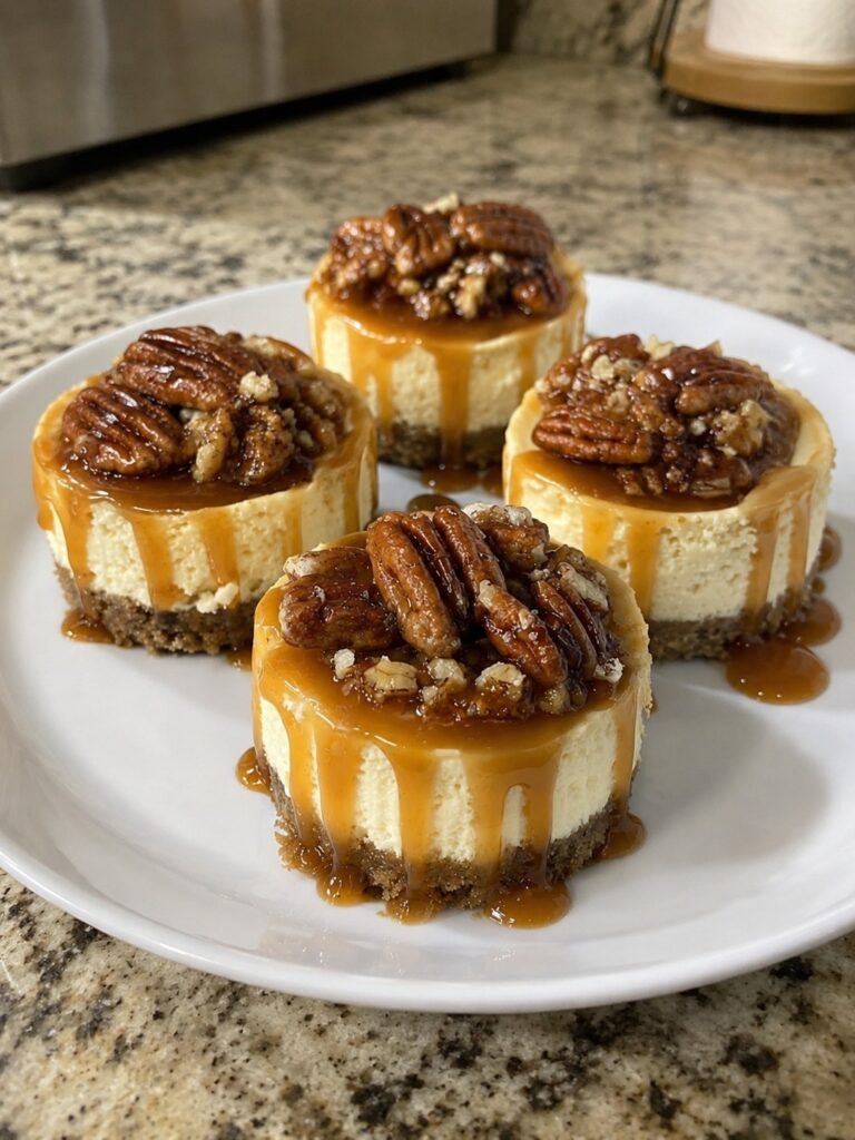 Vegan Mini Pecan Pie Cheesecakes
