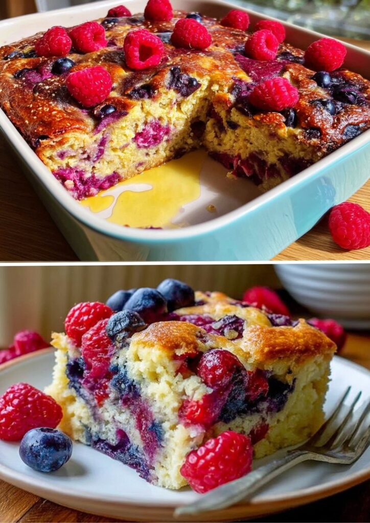 Vegan Triple Berry Bake