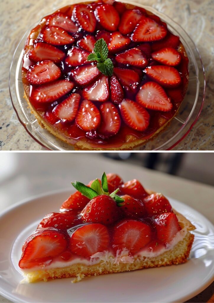 Vegan Upside-Down Strawberry Cake