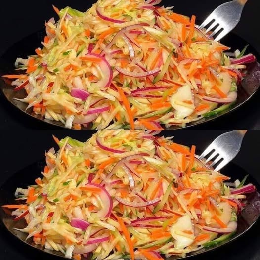 Crunchy Shredded Cabbage and Vegetable Salad