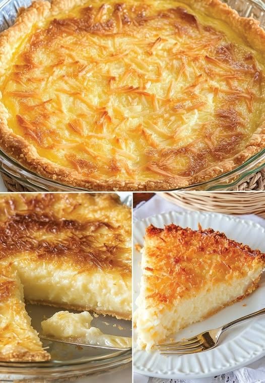 Crustless Coconut Custard Pie