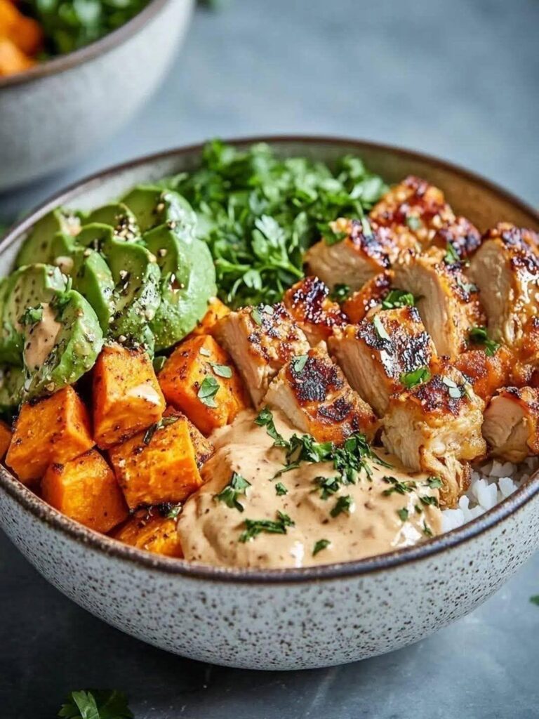 Healthy Chicken & Sweet Potato Bowls (Easy Meal-Prep Magic)