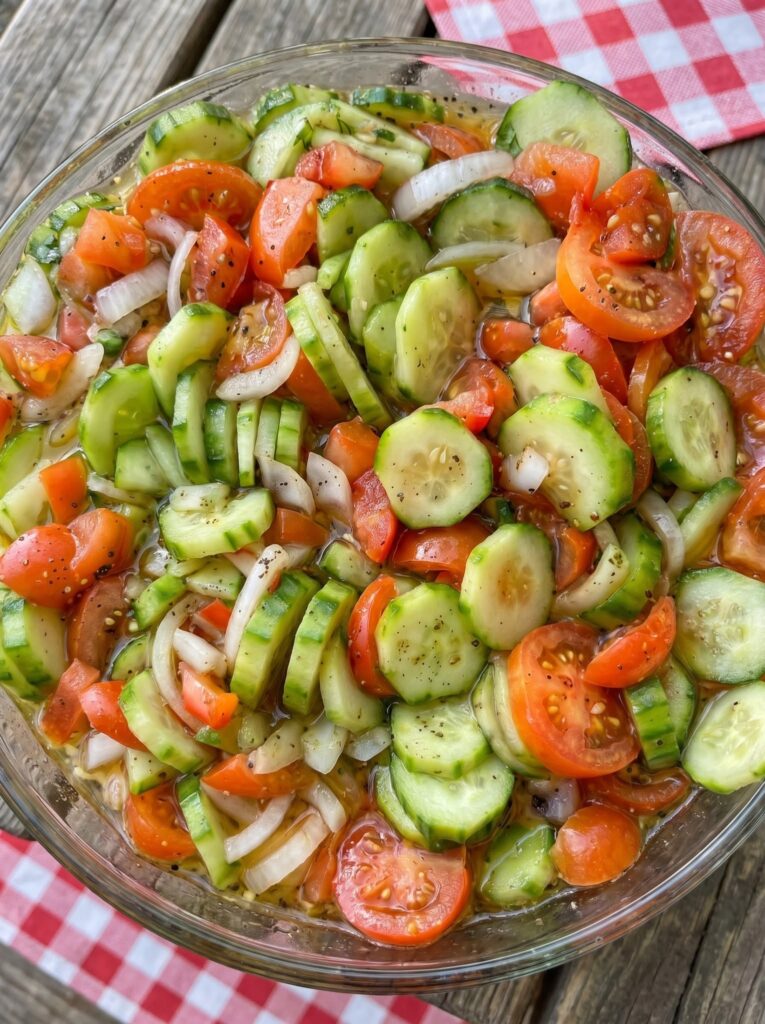 Easy High-Protein Marinated Cucumber Salad (Low-Carb & Refreshing)