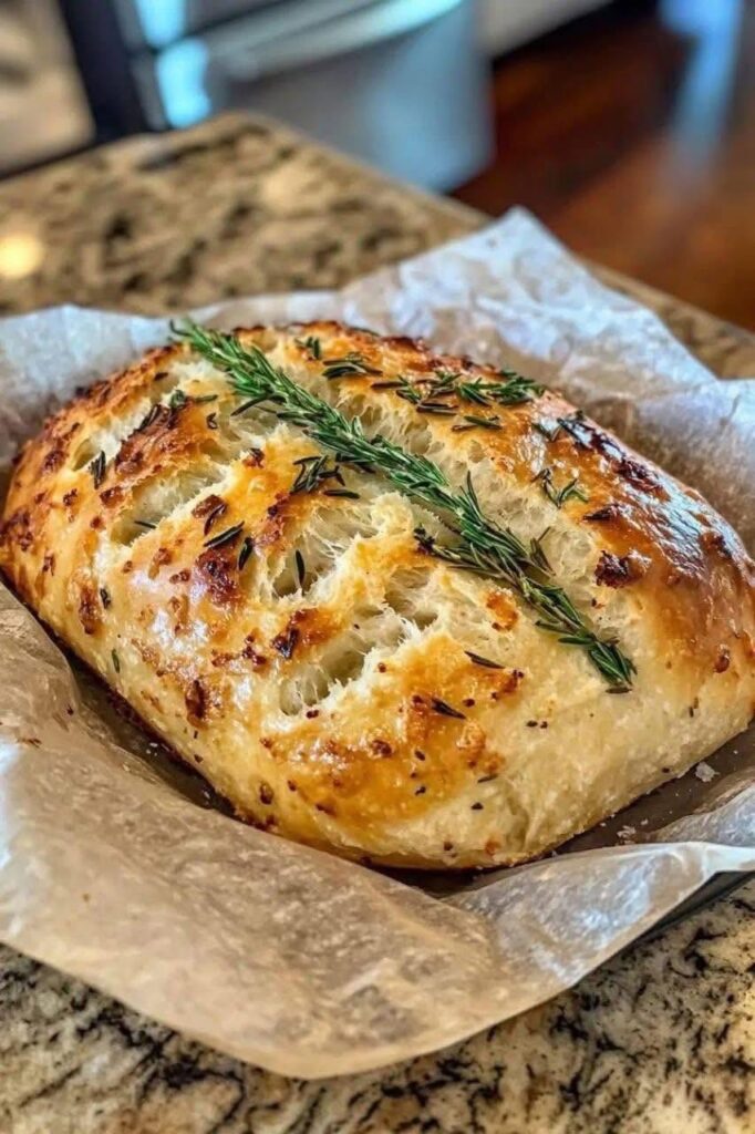 No Knead Bread – Crusty Artisan Homemade Bread with Soft Center