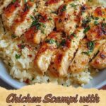 Chicken Scampi with Garlic Parmesan Rice