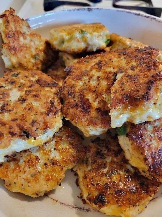 Keto Chicken Cheese Fritters