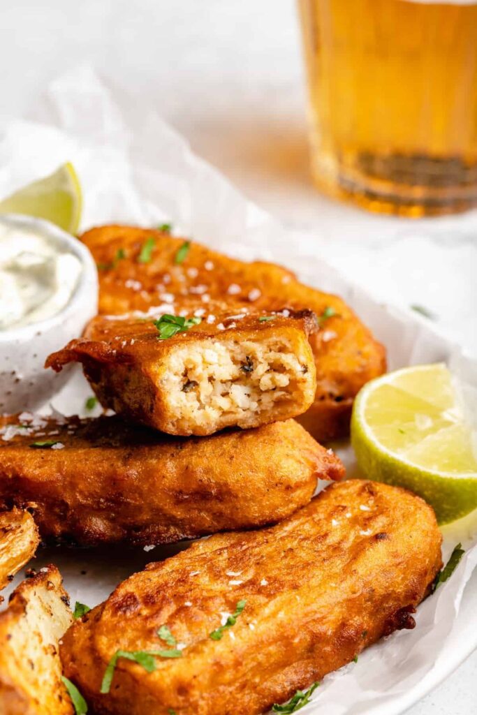 Vegan Fish Sticks (with Vegan Tartar Sauce)
