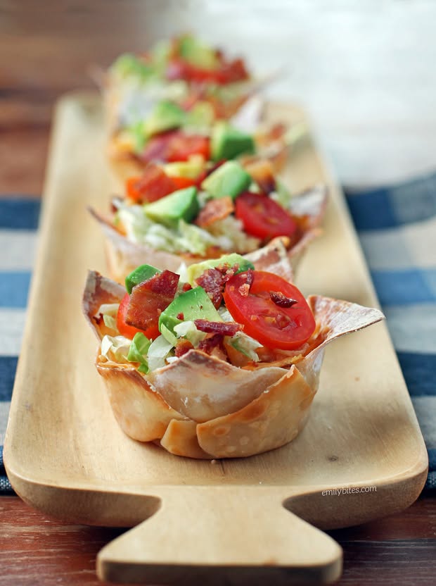 Healthy Turkey Club Wonton Cupcakes