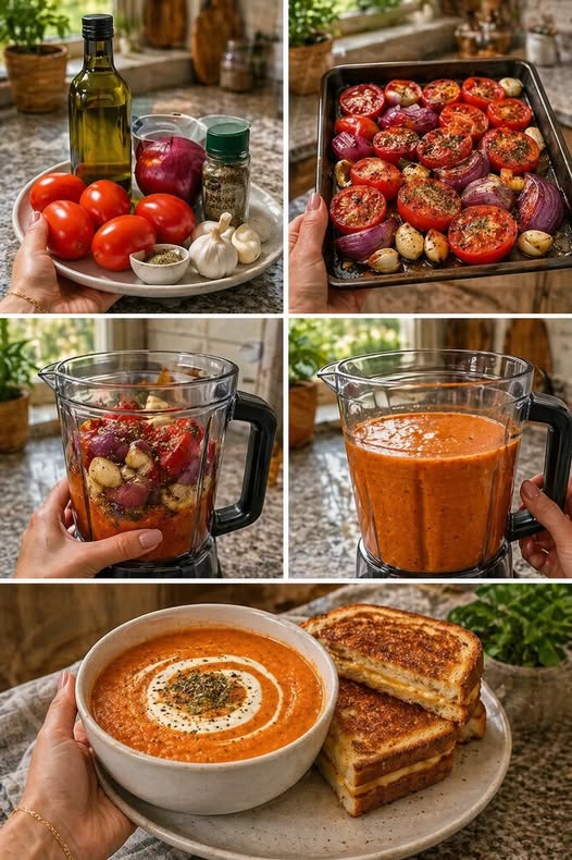 Creamy Roasted Tomato Garlic Soup