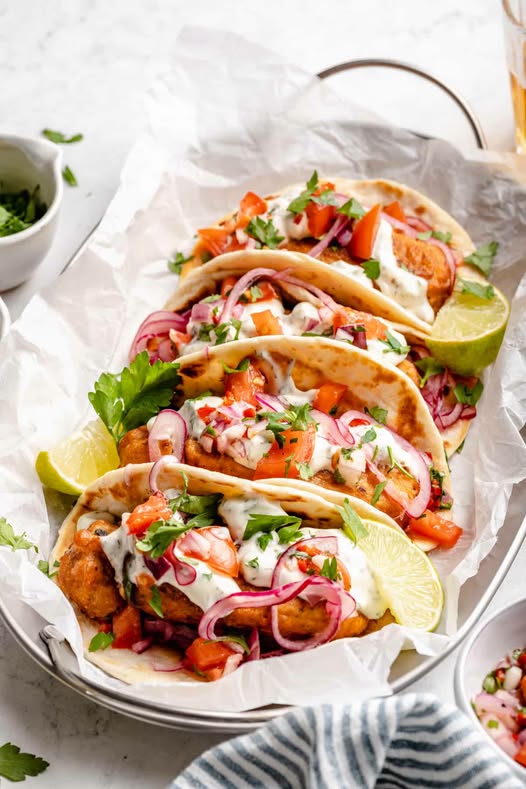 Crispy Beer-Battered Vegan Fish Tacos