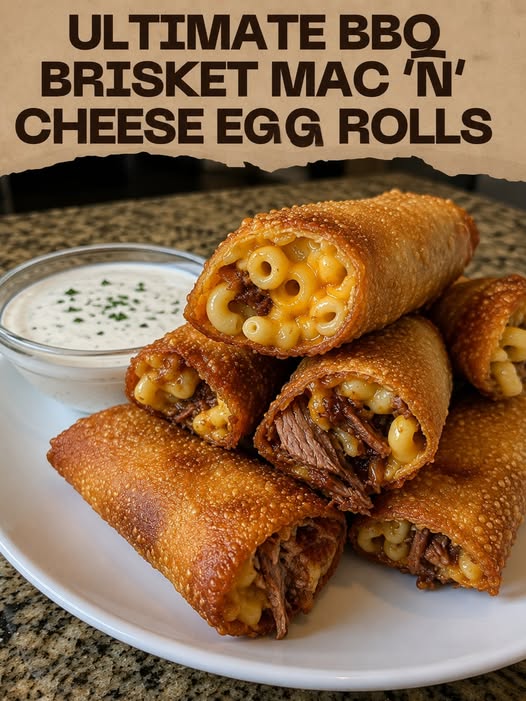 Ultimate BBQ Brisket Mac ’n’ Cheese Egg Rolls