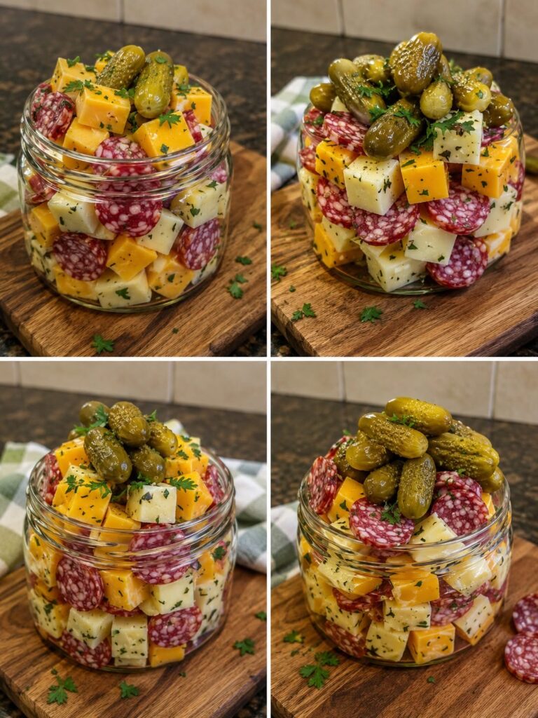 Keto Cheese Salami & Pickles