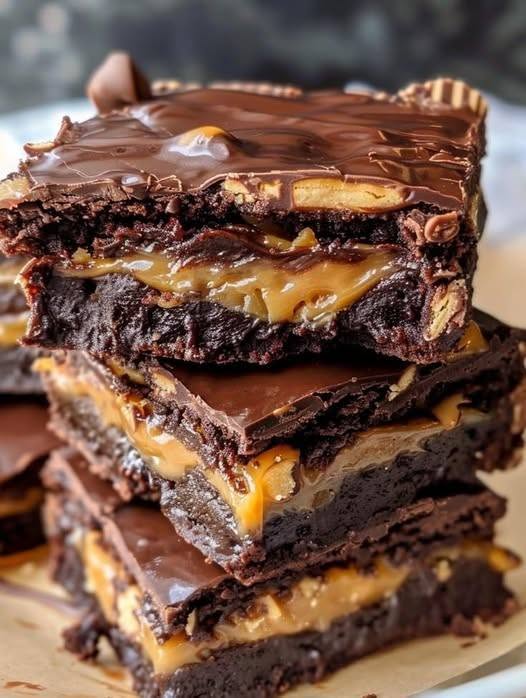 Low-Carb Snickers Brownies