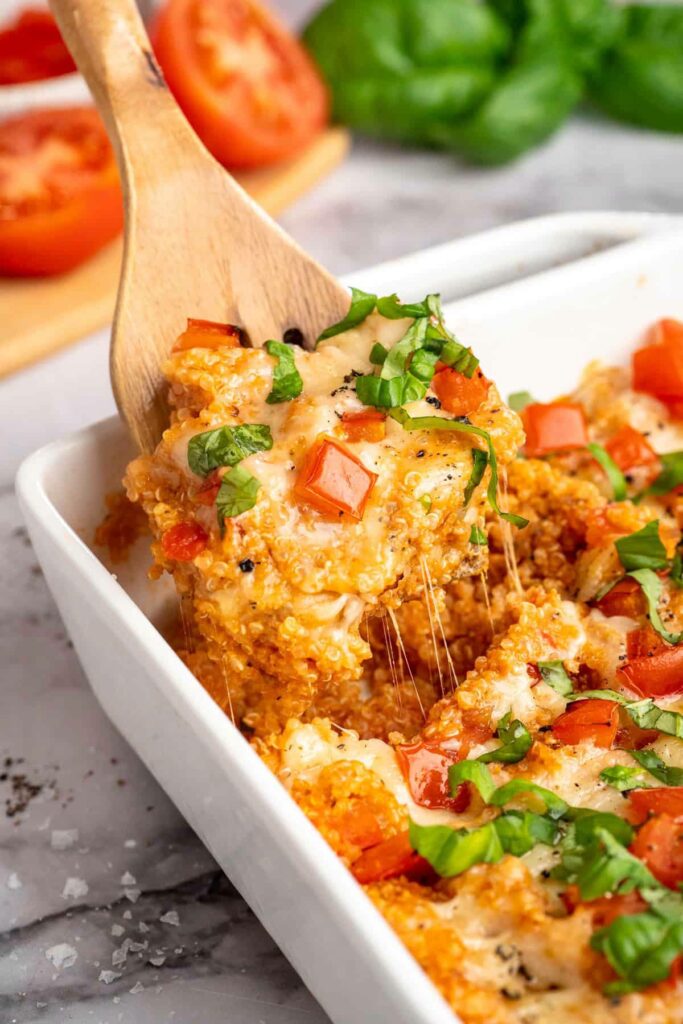 Vegan Cheesy Quinoa Casserole