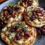 Keto Low-Carb Whipped Feta Naan Bites with Cranberry