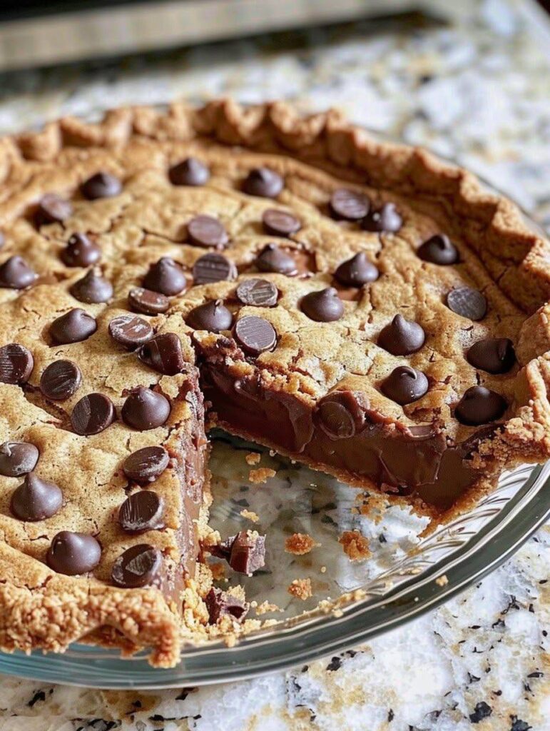 Vegan Choco Chip Cookie Pie