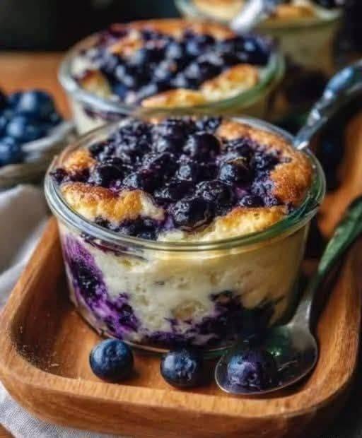 Healthy Low-Carb Blueberry Cottage Cheese Breakfast Bake