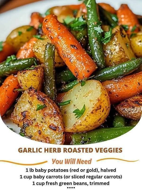 Garlic Herb Roasted Potatoes, Carrots, and Zucchini Recipe
