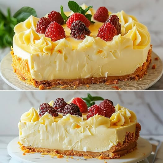 No-Bake Creamy Berry Cheesecake