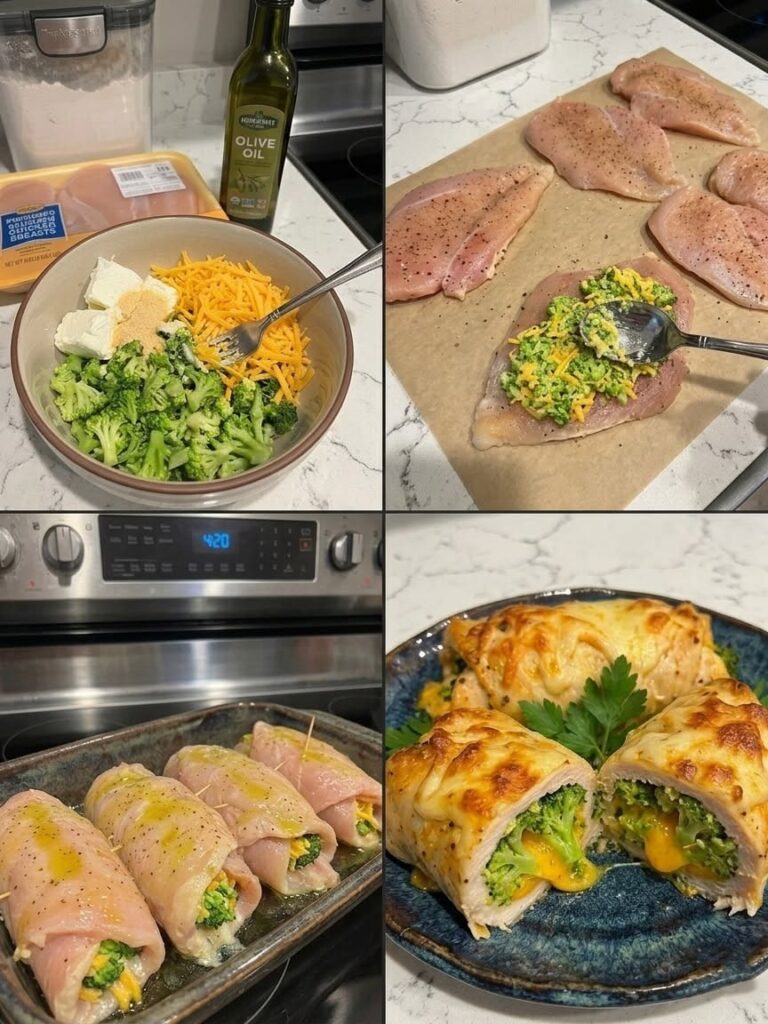 Keto Broccoli Cheddar Chicken Rollups