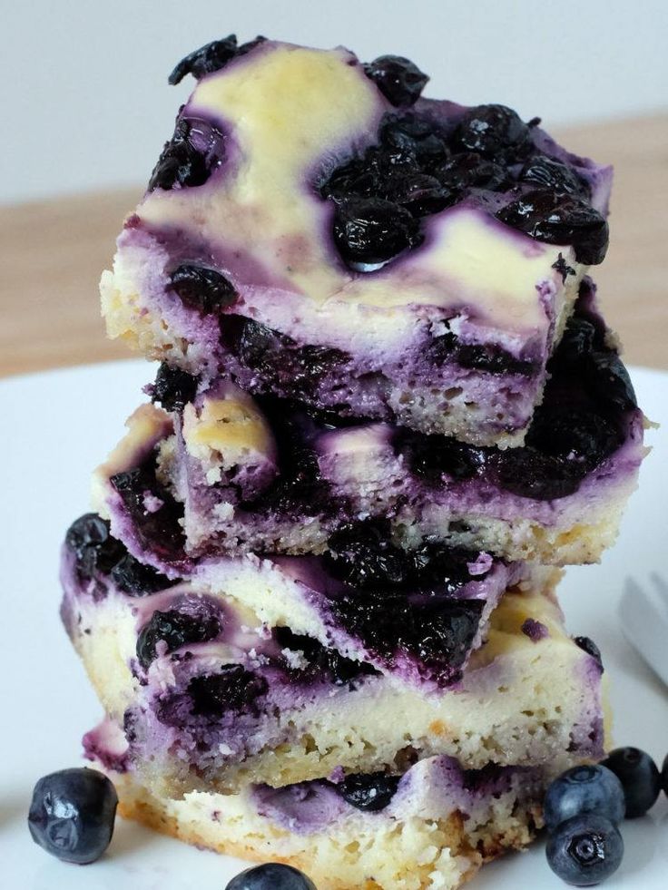 Keto Blueberry Cream Cheese Bars