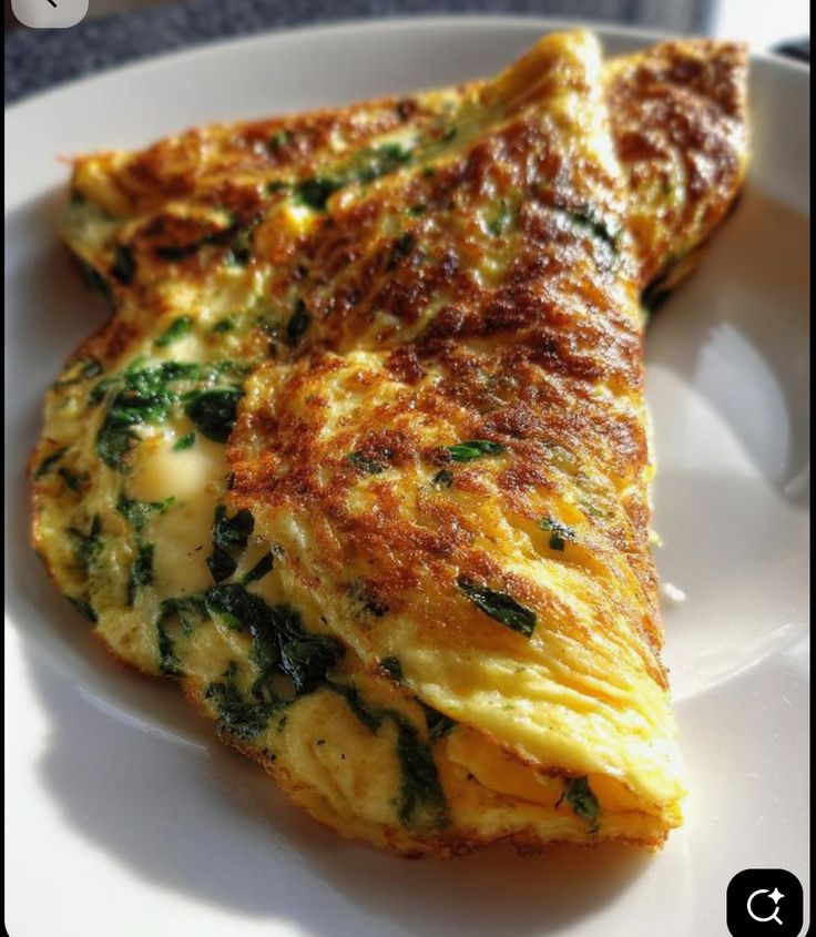 Diabetic Spinach Cottage Cheese Omelet